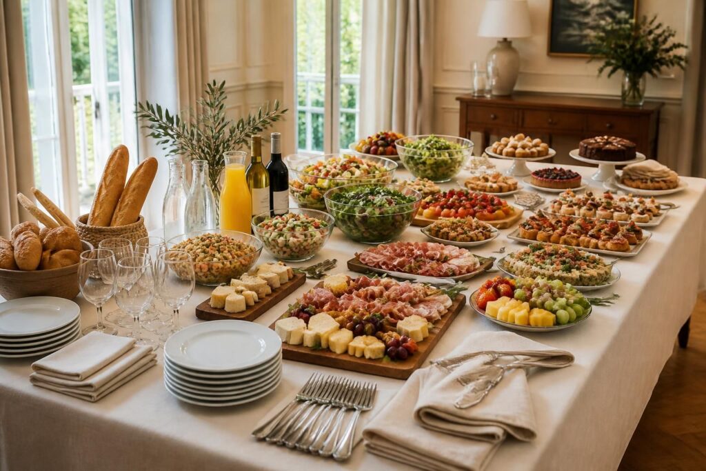découvrez comment organiser un buffet réussi pour 20 personnes avec des conseils pratiques sur les quantités à prévoir, des idées de menu variées et l'art de dresser une table conviviale.