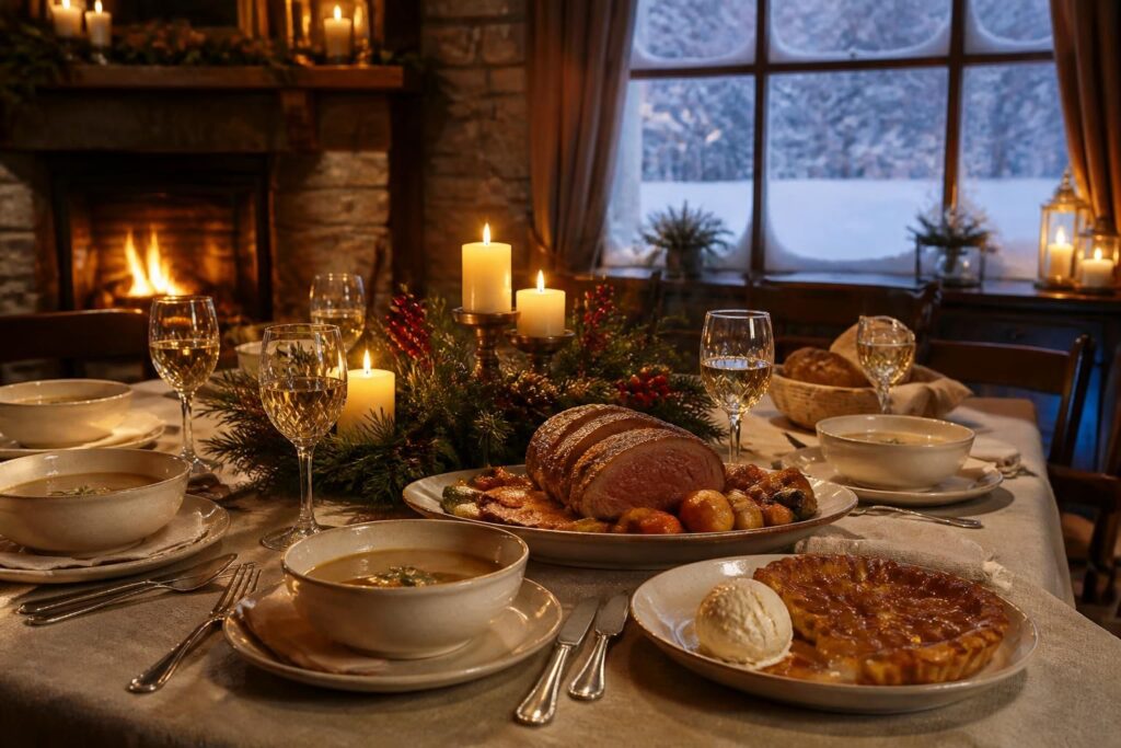 Recevoir en hiver : ambiance, menus et table réconfortante