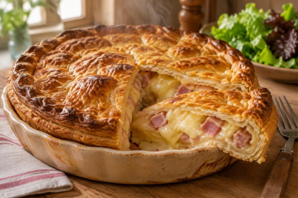 Tourte au jambon et fromage, une recette gourmande et facile
